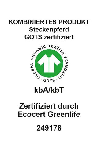 Bio Steckendpferd Einhorn GOTS zertifiziert