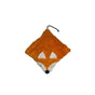 Organic Grain Heat Pack Fox handmade Orange 15x15 cm