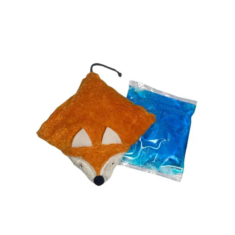 Organic Grain Heat Pack Fox handmade Orange 15x15 cm — Ansicht 2