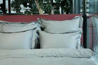 Bettwäsche Set Uni Black Sand – 100% Baumwolle | Satin 300 TC | Bügelleicht