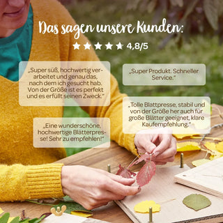 Blattpresse für Blätter & Blüten – Buchenholz | 190×250 mm | Sozial gefertigt