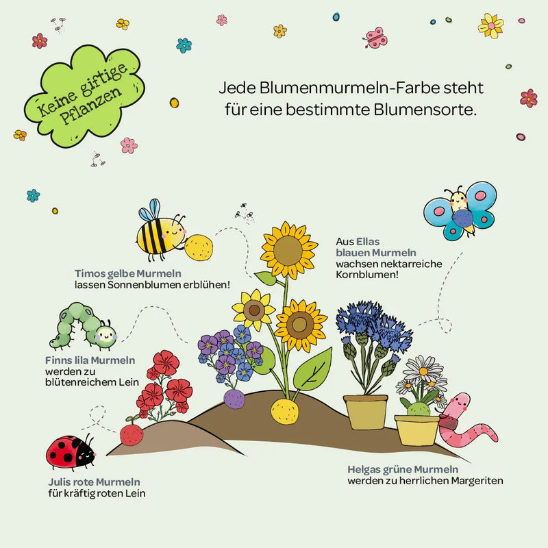 Nature adventure – 100 flower marbles | Seed bombs for kids | Sustainably handcrafted — Ansicht 6