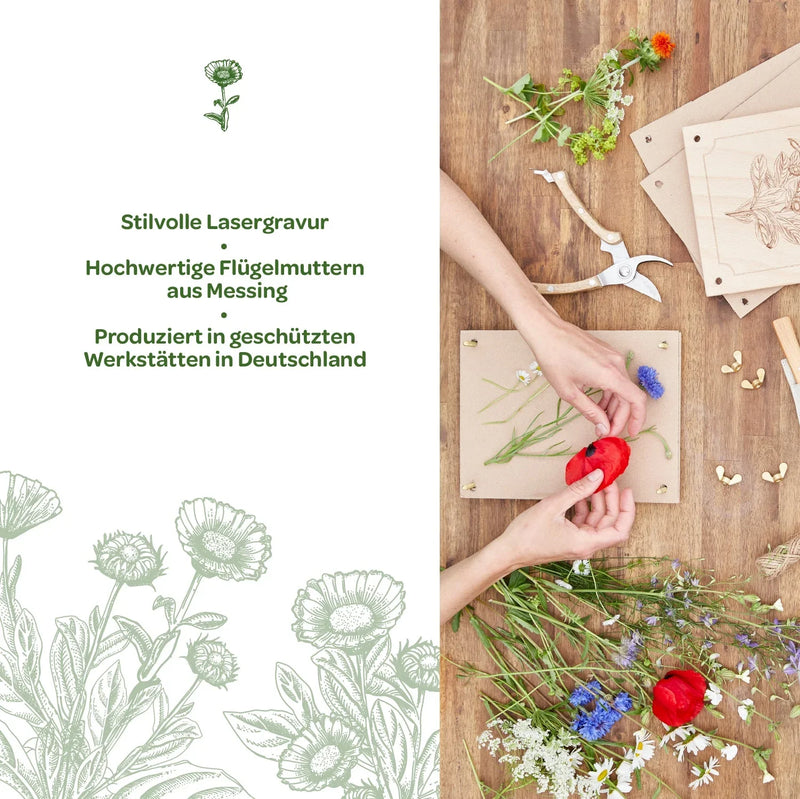 Flower Press Beechwood Handmade 190×250 mm — Ansicht 4