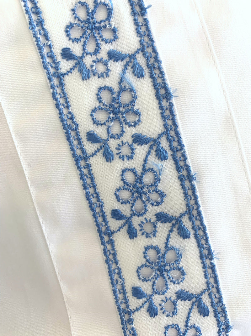 Bed Linen Set Floral Vine Blue – 100% Cotton Sateen 300 TC Easy Iron — Ansicht 3