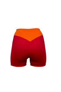 Oban Shorts Red/Orange High Waist quick-drying ECONYL® — Ansicht 5