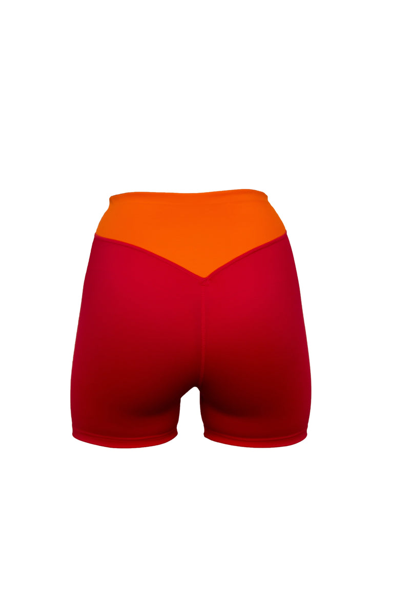 Oban Shorts Red/Orange High Waist quick-drying ECONYL® — Ansicht 5