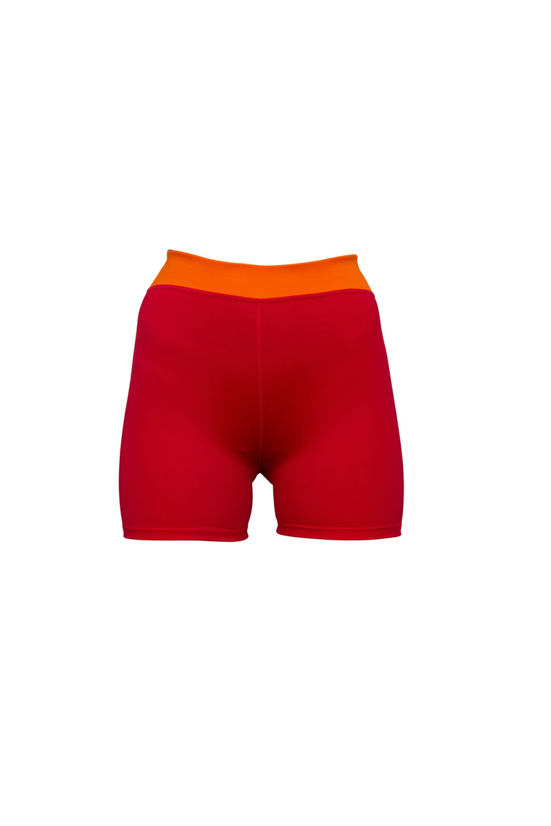 Oban Shorts Red/Orange High Waist quick-drying ECONYL® — Ansicht 4