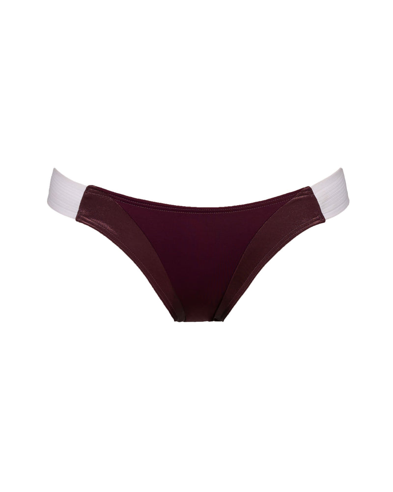 Tonga Bikini Bottoms Aubergine – 100% ECONYL® Recycled, Quick-Drying — Ansicht 4