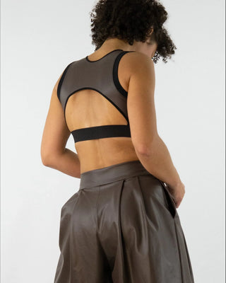 Bra-Top CHOC – Bra top with cut-out and leather look