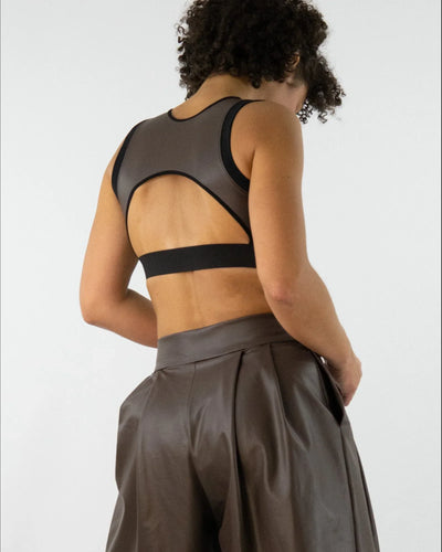 Bra-Top CHOC – BH-Top mit Cut-Out & Lederoptik