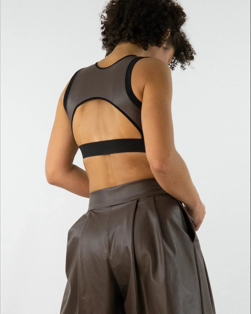 Bra-Top CHOC – BH-Top mit Cut-Out & Lederoptik — Ansicht 4