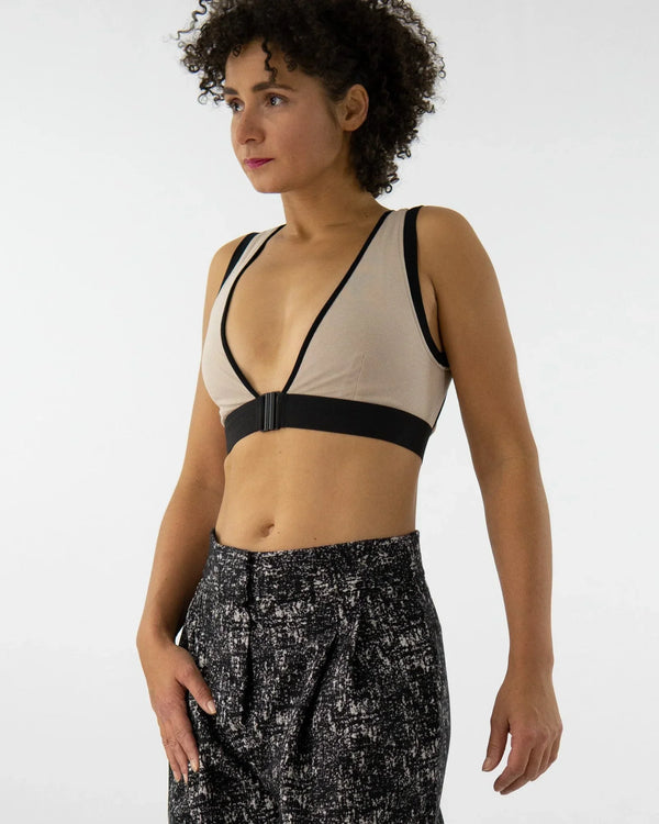LIBA Customized Bra-Top with Back Cut-Out – Structured Jersey, Made in Berlin
