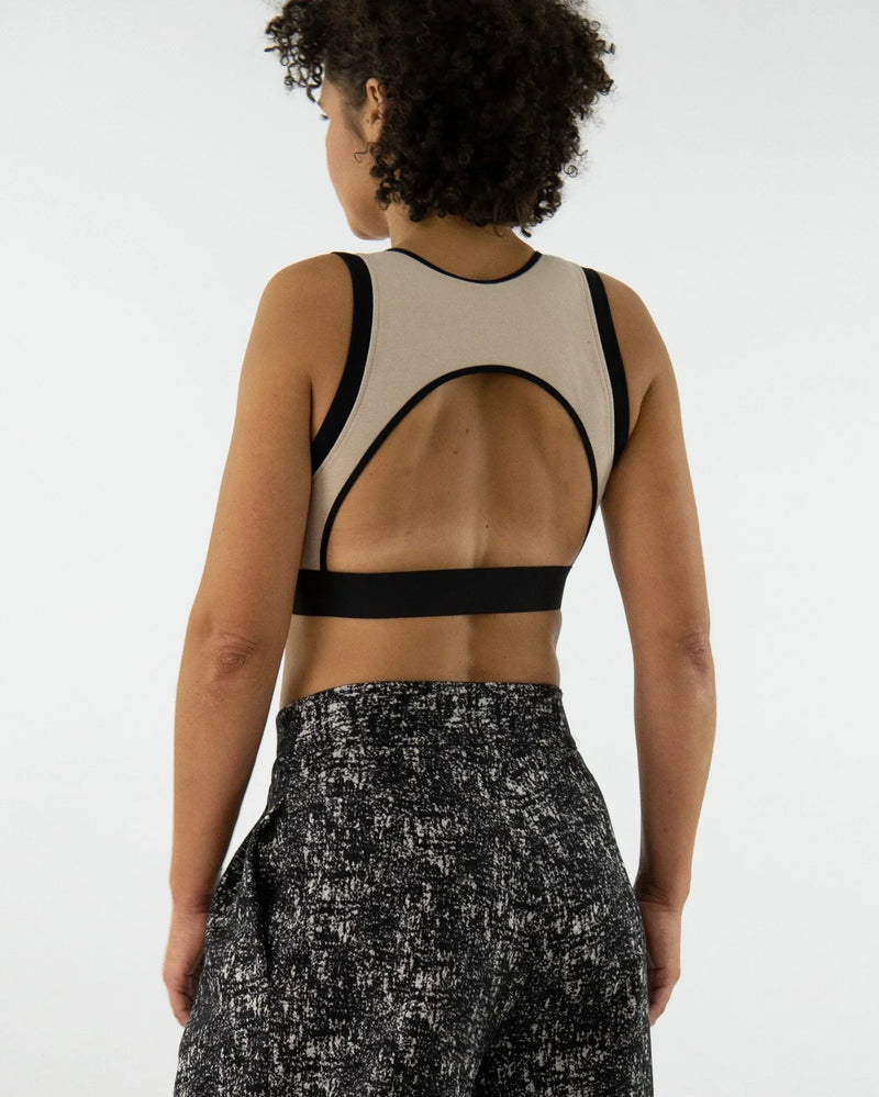 LIBA Customized Bra-Top with Back Cut-Out – Structured Jersey, Made in Berlin — KEIJN