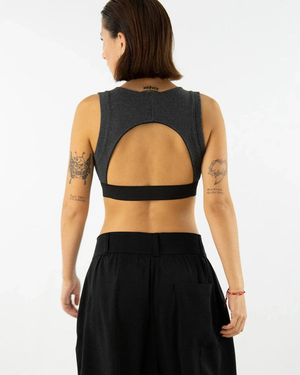 GRIB Bra-Top Bio-Baumwolle Rücken-Cut-Out Berlin
