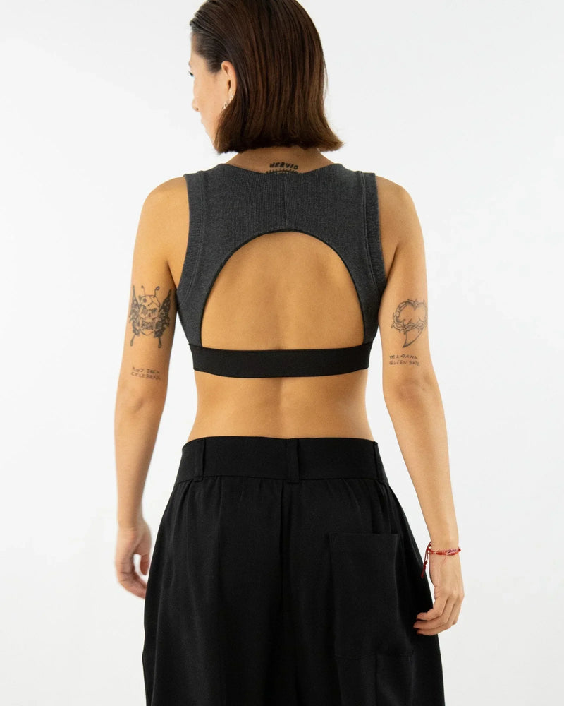 GRIB Bra-Top Bio-Baumwolle Rücken-Cut-Out Berlin — Ansicht 2
