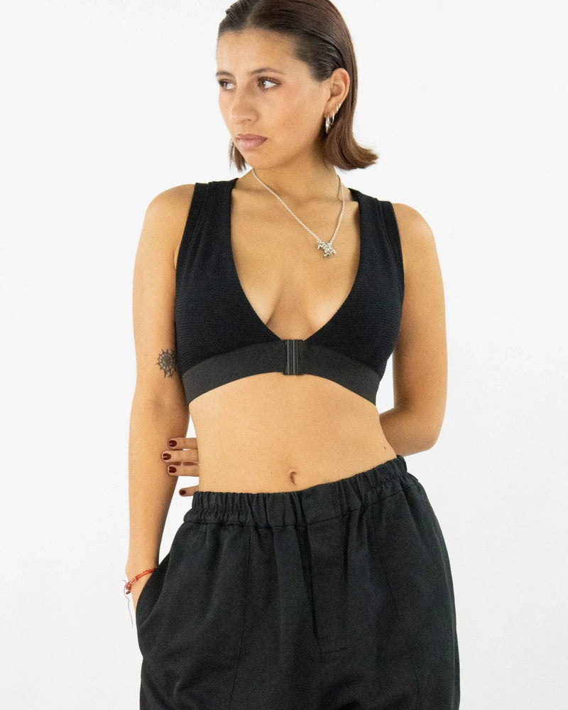 GRIB Bra-Top mit Rücken-Cut-Out Bio-Baumwolle handgefertigt Berlin — Ansicht 2