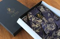 Satin Kimono Indigo Peony – 100% mercerisierte Baumwolle, 300 TC — Ansicht 5