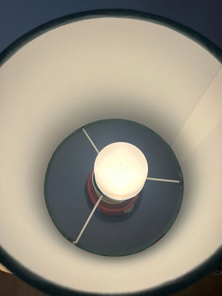 70er Jahre Jasba Vasenlampe mit japanischem Koi-Schirm