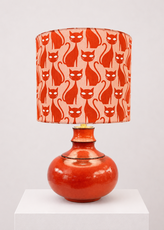 Original Jasba Vasenlampe - Upcycling zu einer kabellosen Tischlampe mit LED Leuchtmittel aus Vintage Vase der 70er Jahre - West German Pottery