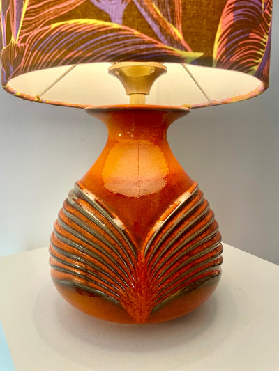 Upgecykelte Vasenlampe aus Cari Zalloni Vase von Fohr - West German Pottery