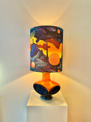 Pop Art Lampe PAN Keramik mit Space Age Schirm