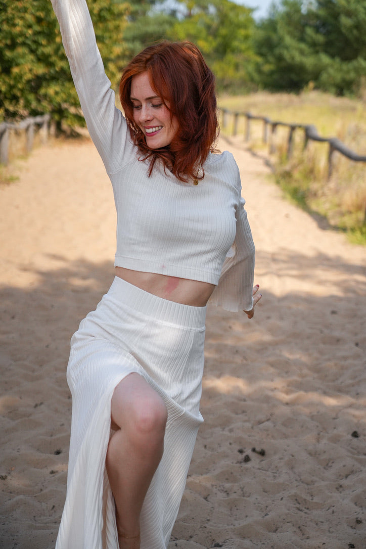 Lya Crop Pullover Creamy White – Organic Cotton, B-Stock — Ansicht 8