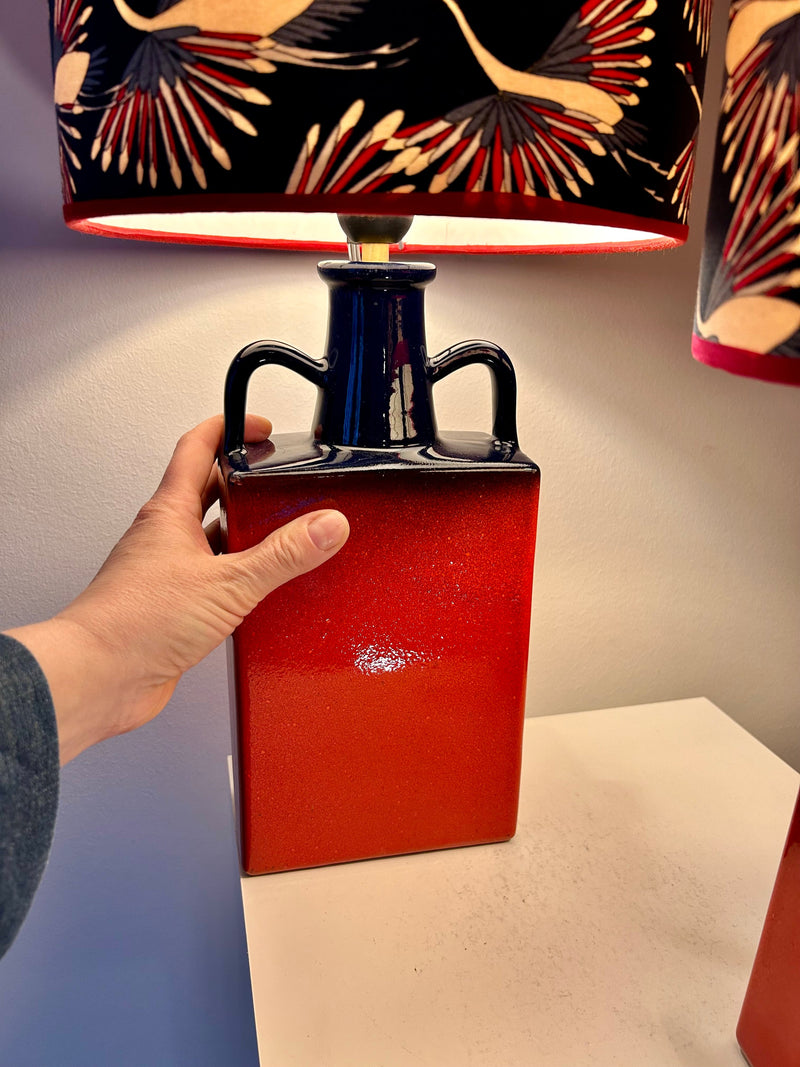 Walter Brecht Vasenlampen Paar mit japanischen Kranich-Schirmen – 1970er WGP — Ansicht 7