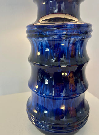 Große Mid century Tischlampe aus Scheurich Vase