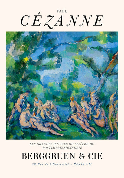 The Bathers by Paul Cézanne Exhibition Poster – Fine Art Print UV-resistent