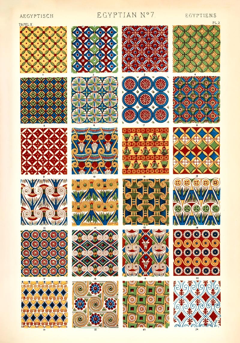 Egyptian Nr 7 by Owen Jones – Kunstdruck Poster — Patroa Studio