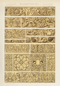 Elizabethan Nr 1 by Owen Jones – Kunstdruck Sepia Muster — Ansicht 1