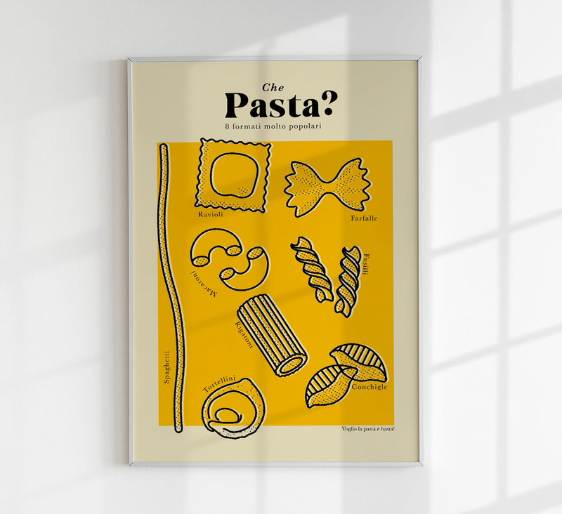 Che Pasta Chart Graphic Art Poster – Infografik Fine Art Print — Patroa Studio
