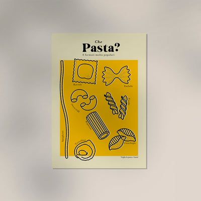 Che Pasta Chart Graphic Art Poster – Infografik Fine Art Print