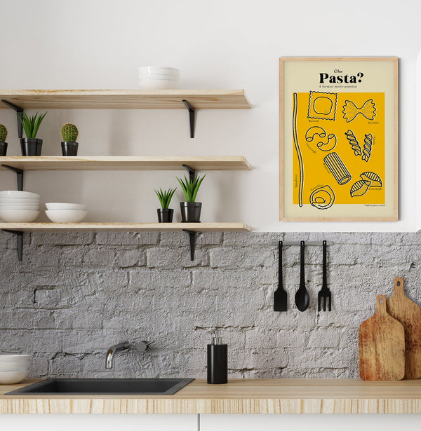 Che Pasta Chart Graphic Art Poster – Infografik Fine Art Print