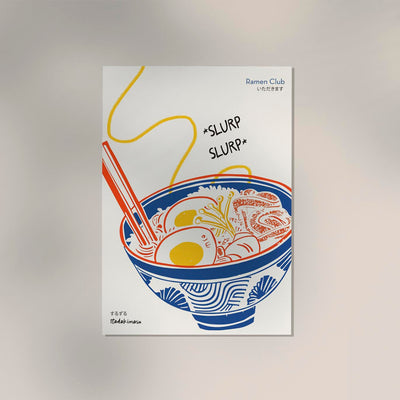 Ramen Club Graphic Art Poster – Fine Art Print Japanisches Design Atelierdruck