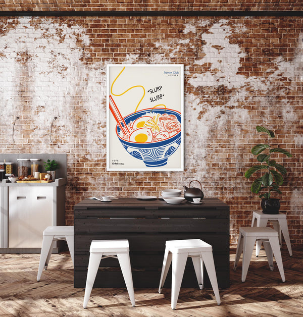 Ramen Club Graphic Art Poster – Fine Art Print Japanisches Design Atelierdruck