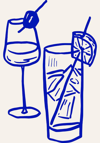 Drinks – Graphic Art Poster | Fine Art Print | Minimalistische Barillustration