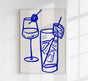 Drinks Graphic Art Poster | Fine Art Print | Minimalist Bar Illustration