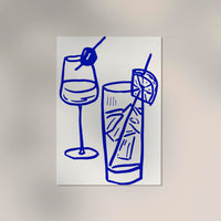 Drinks Graphic Art Poster | Fine Art Print | Minimalist Bar Illustration — Ansicht 3