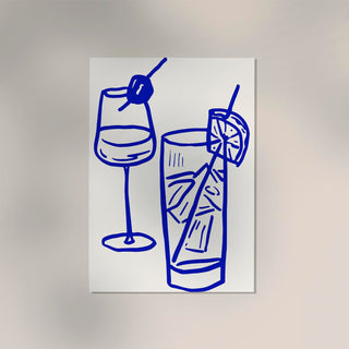 Drinks – Graphic Art Poster | Fine Art Print | Minimalistische Barillustration