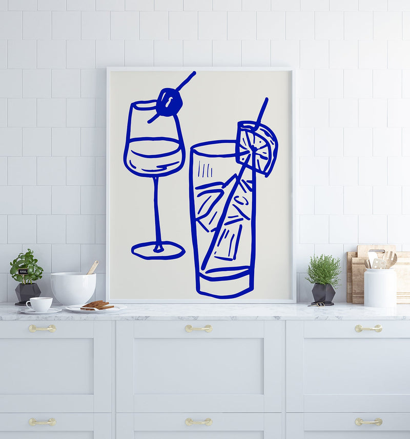 Drinks Graphic Art Poster | Fine Art Print | Minimalist Bar Illustration — Ansicht 2