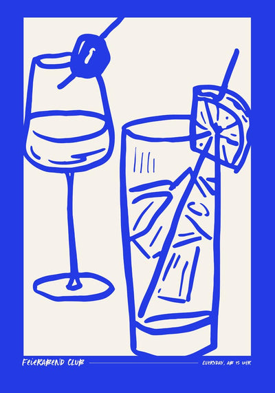 The Feierabend Club Graphic Art Poster – Fine Art Print UV-resistant