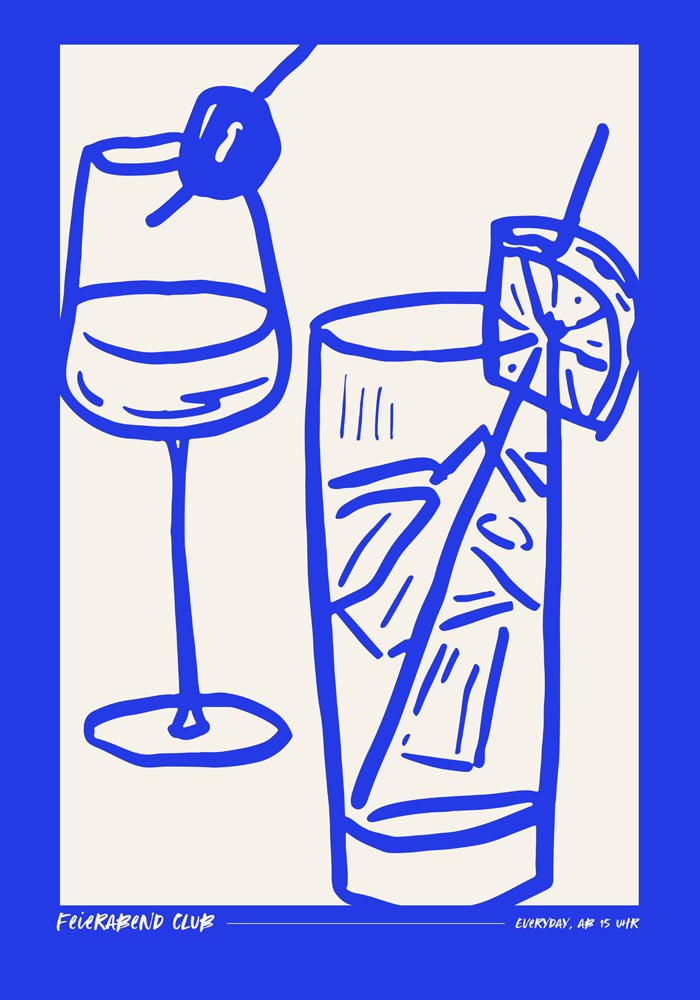 The Feierabend Club Graphic Art Poster – Fine Art Print UV-resistant — Ansicht 4