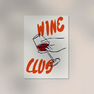 Wine Club Art Poster – Fine Art Print | Kulinarische Kunst