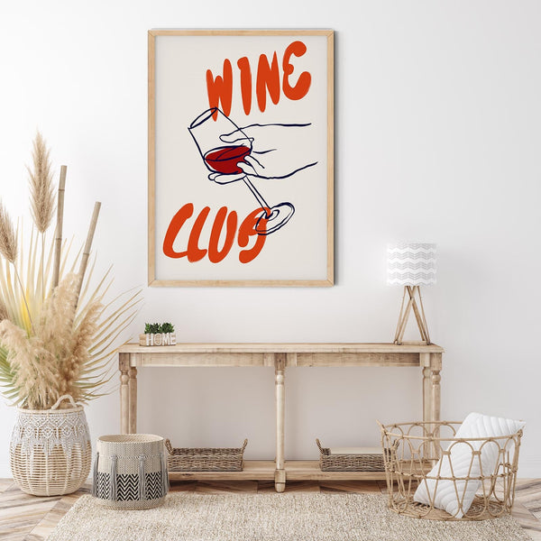 Wine Club Art Poster – Fine Art Print | Kulinarische Kunst