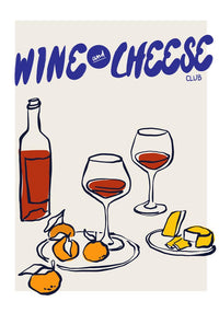 Wine and Cheese Club Art Poster – Fine Art Print Patroa Studio — Ansicht 3