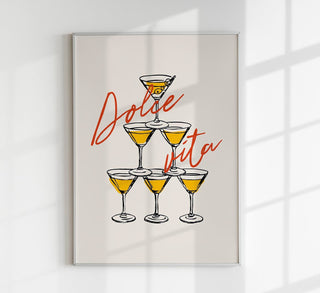 Drinks & La Dolce Vita – Art Poster | Fine Art Print | Italian-Inspired Bar Art