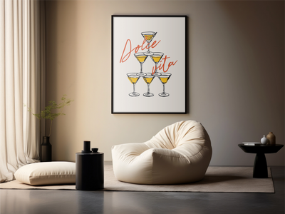 Drinks & La Dolce Vita Art Poster – Fine Art Print | Patroa Studio