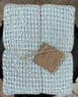 Waffeldecke Cozy – 100 % Baumwolle, weiche Waffelstruktur, Made in Portugal