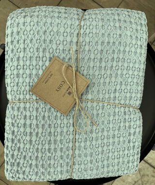 Waffeldecke Cozy – 100 % Baumwolle | weiche Waffelstruktur | Made in Portugal